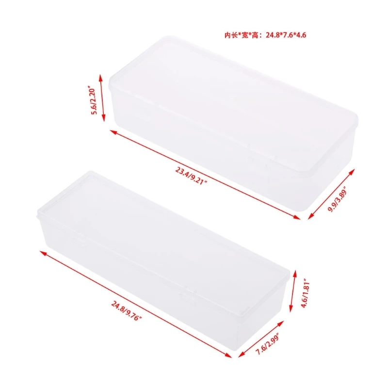 

Rectangular Plastic Clear Storage Box Jewelry Container for Case Bead M68E