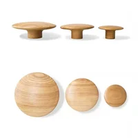 Wall Hanger Wooden Towel Hooks Pretty Living Room Wall Decor Wood Round Clothes Rack Wall Coat Hanger Mushroom Clothes Hook 1