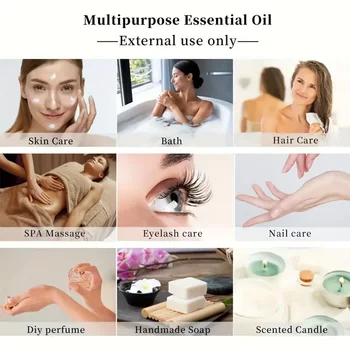 Tea tree essential oil for skin care, massage, shower, diffuser relaxing essential oil for face, body, nails, hair, eyelashes 6