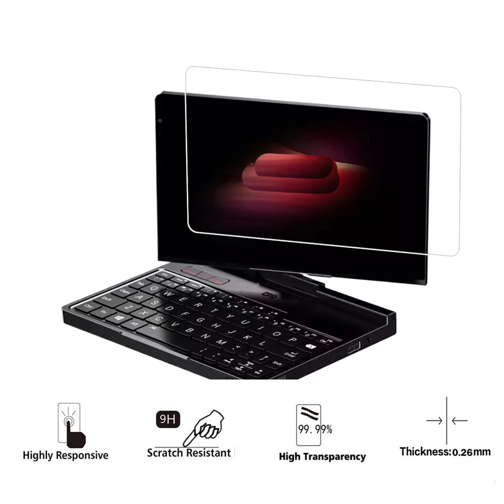 Zshion 9H Hardness Tempered Glass Protective Film Screen Protector Compatible with GPD Pocket 4 8.8-inch Tablet 4