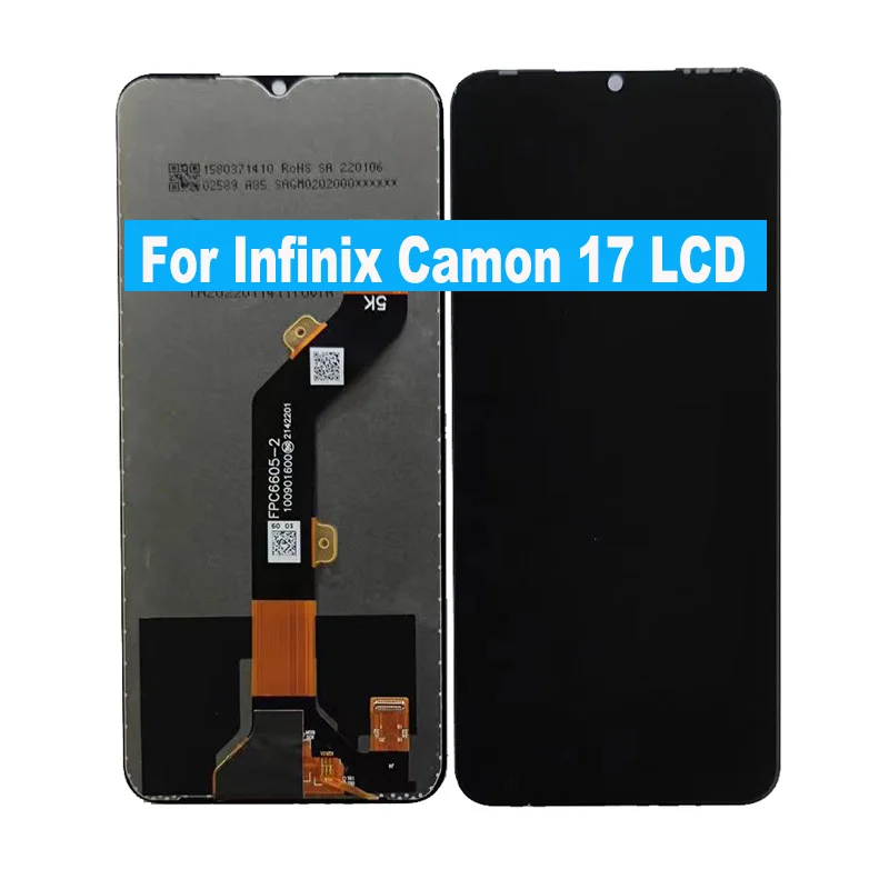 

100% Tested LCD For Infinix Camon 17 LCD Display Touch Panel Screen Digitizer Assembly For Infinix Camon 17 LCD No Frame