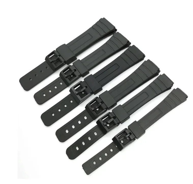 Cinturino Per Orologio In Silicone Da 16Mm 18Mm 20Mm Per Bracciale In Resina Nera Pu Per F91W