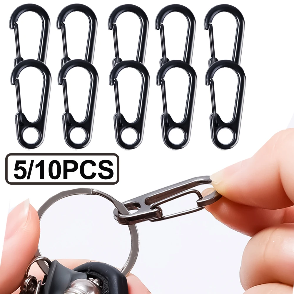 5Pcs/Lot Mini Multi-Purpose Hooks Tiny Alloy Spring Snap Hook Keychain  Clasps Small Hanging Buckle for Backpack Camping Bottle - AliExpress