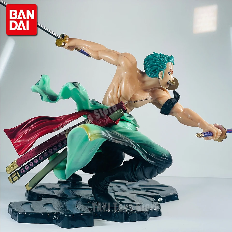 Hot One Piece 10cm Anime Figure GK Roronoa Zoro Three-blade Sa