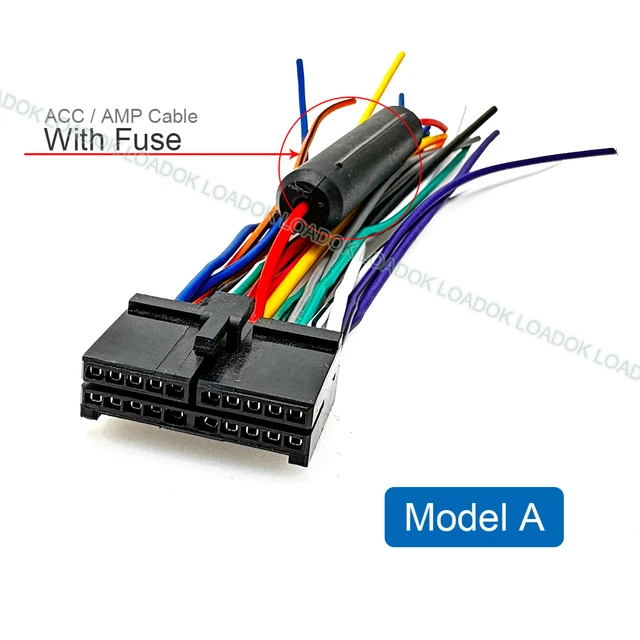 Connecteur de câble adaptateur universel pour autoradio, 20 broches, fil ISO,  SFP, quadlock, adapté pour Android, limitation, lecture de navigation -  AliExpress