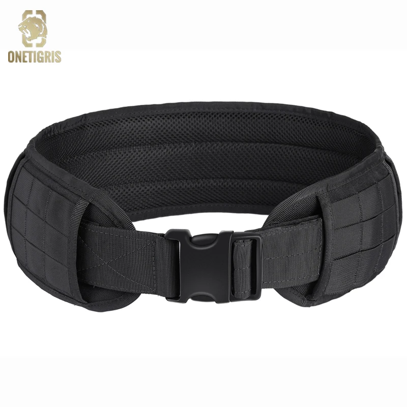 

ONETIGRIS Tactical Battle Belt - MOLLE Belt Quick Release Padded Patrol Belt Airsoft Belts for Men