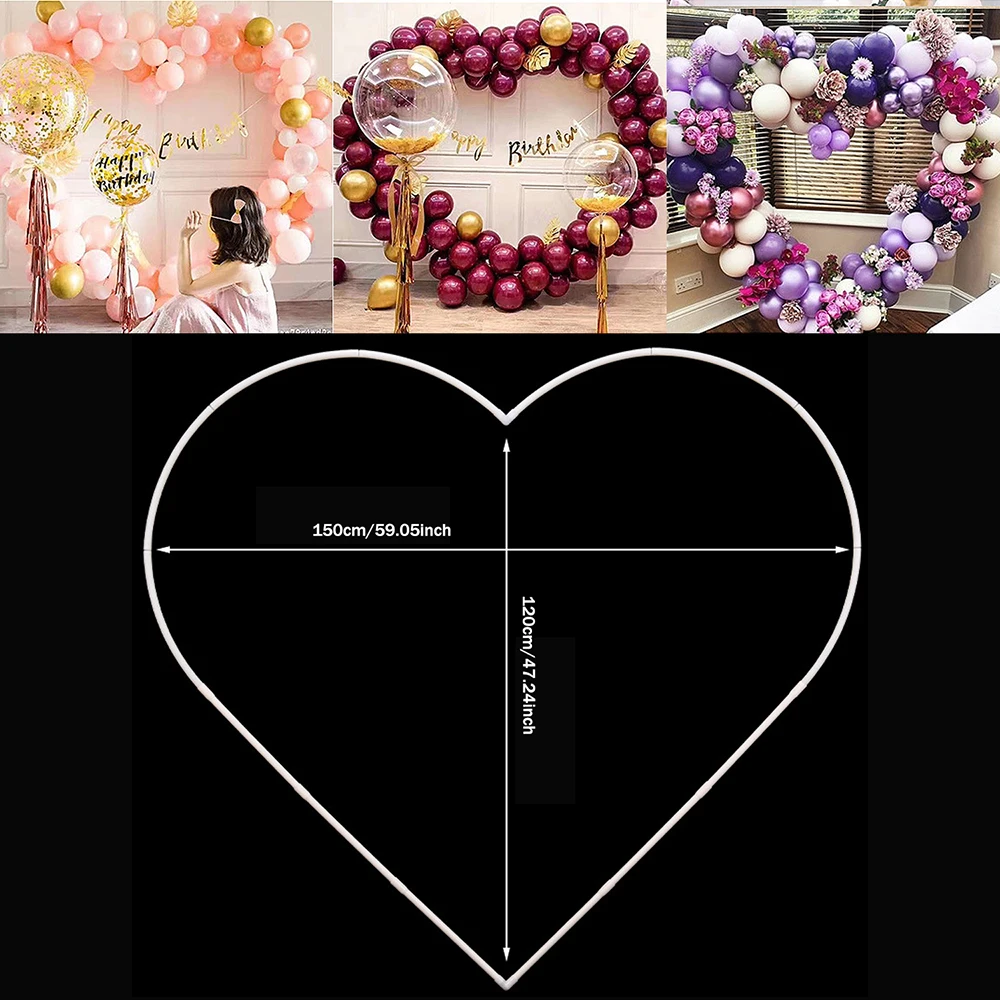 Heart Balloon Arch Kit Holder Balloon Circle Wreath Stand Support Wedding Birthday Party Decoration Home DIY Baby Shower