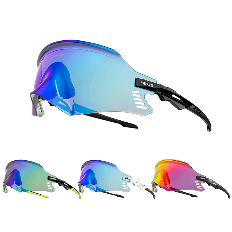 

Kapvoe New Men Sports Sunglasses Road Mountain Bicycle Cycling Glasses Woman Riding Goggles Outdoor Protection Goggles Eyewear
