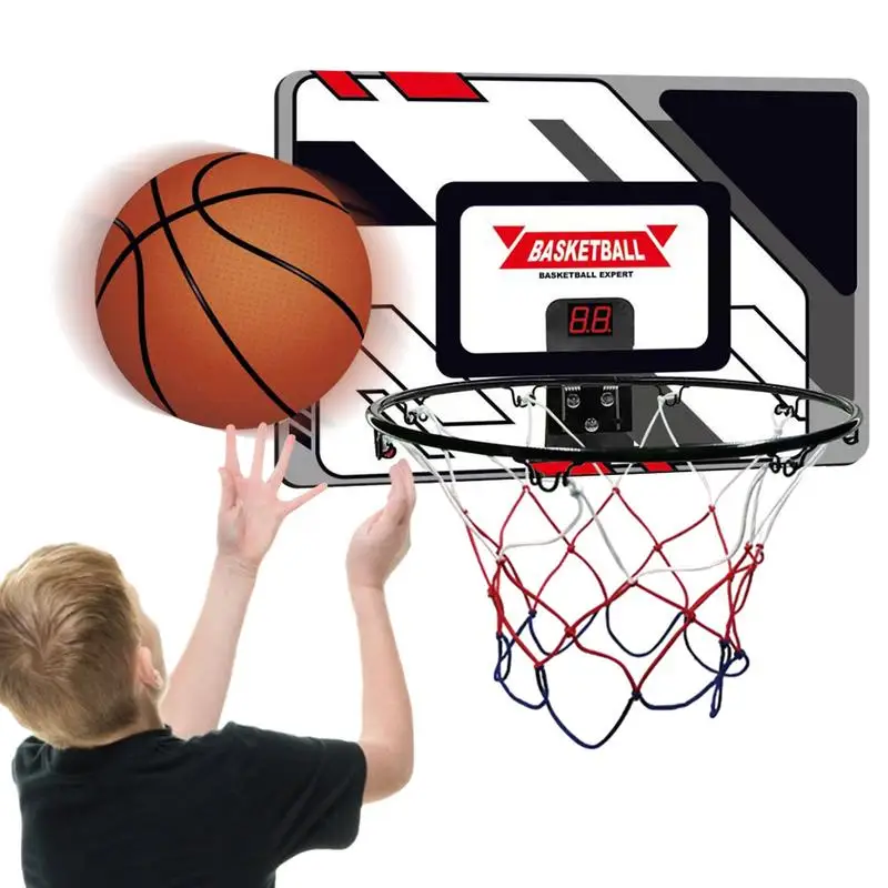 

Over The Door Basketball Hoop Automatic Scoring Kids Indoor Basketball Hoop Door Room Basketball Hoop Mini Hoop With Ball