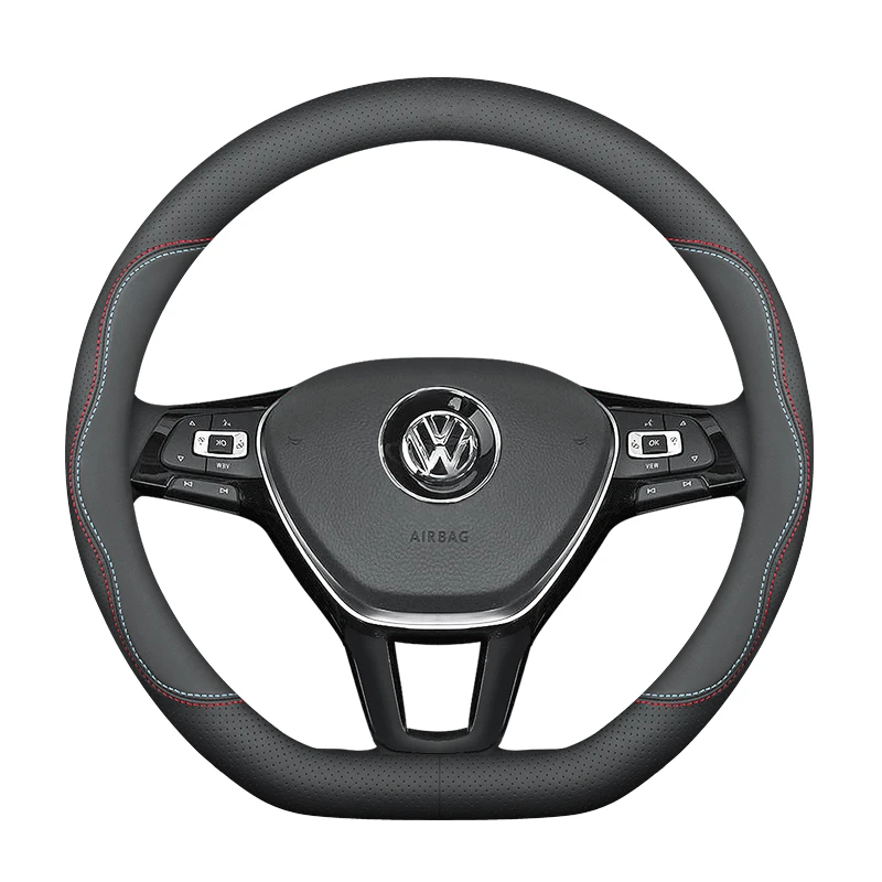 Premium Leather Steering Wheel Cover - Luxurious Auto Accessory