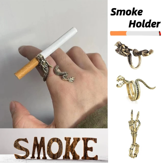 Creative Cigarette Holder Ring Metal Finger Clip Cigarettes Hand Rack Gifts  for Men Women Smoker Smoking Accessories Gadgets - AliExpress