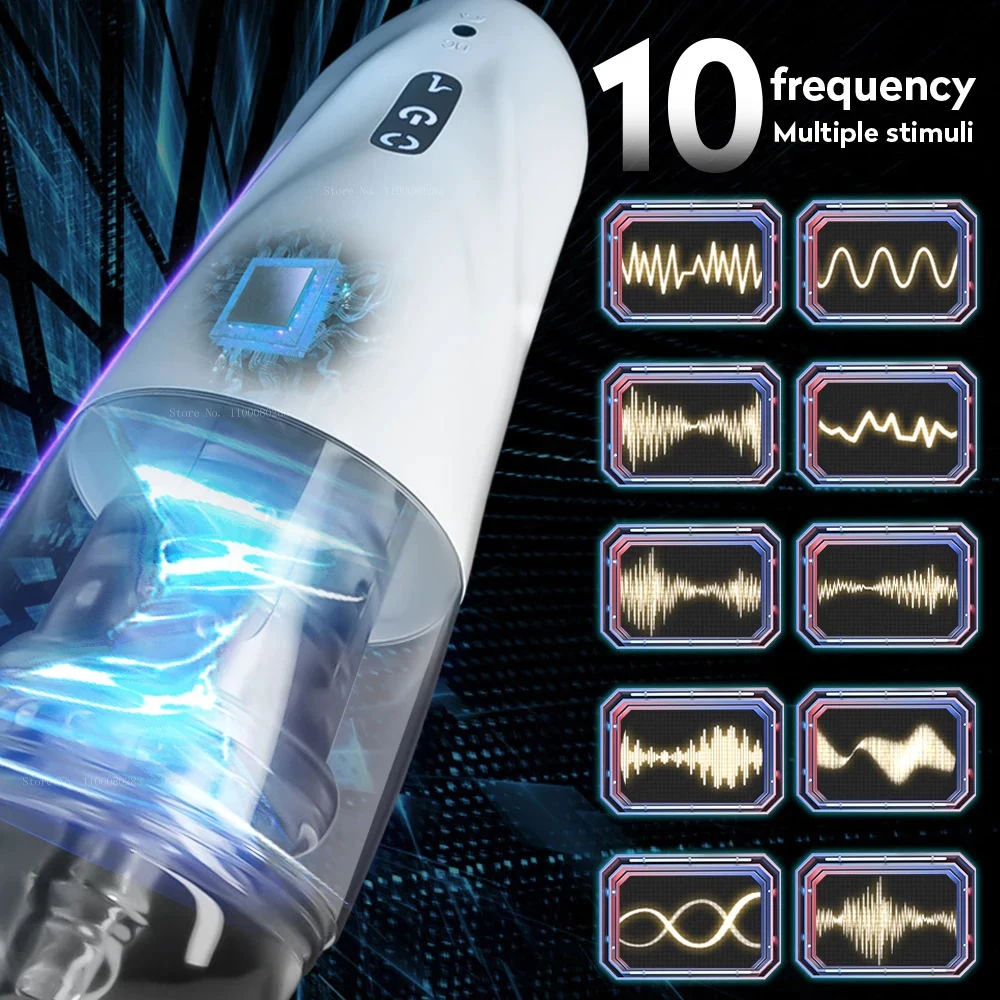Male Masturbator Cup Automatic Rotation Masturbator Cup for Men Pocket Pusssy Silicone Vagina Male Masturbators Adult Sex Toy Blowjob Machine