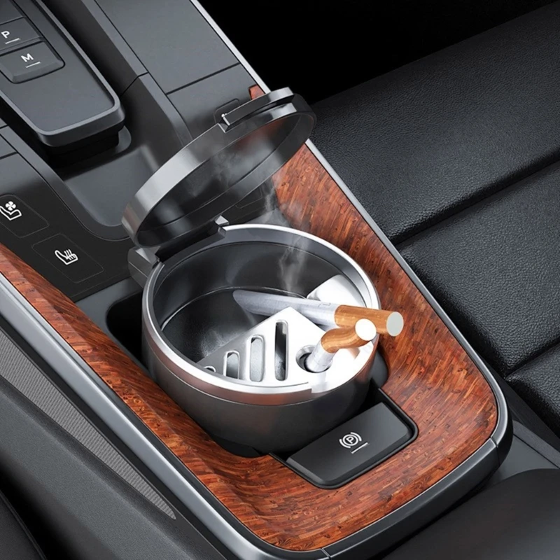 자동차 컵 홀더를위한 F3KD ASHTRAY 냄새 증거 차 컵 홀더 안전한 뚜껑과 함께 ashtray