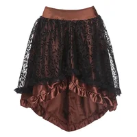 Steampunk Women Lace Floral Skirt Asymmetrica Renaissance Victorian Pirate Medieval Sexy Gothic Corset Skirts Matching - Image 5