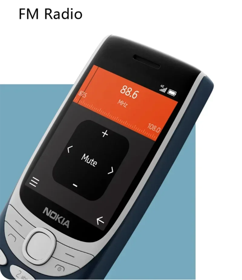 Nokia 8210 4G Feature Phone 2.8 Inch Display Bluetooth 5.0 1450mAh Dual SIM FM  Push-button unlocked  used Phone 5