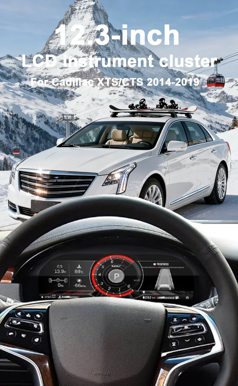 Digital Instrument Cluster For Cadillac XTS CTS-L 2014–2019 Wireless CarPlay Spe