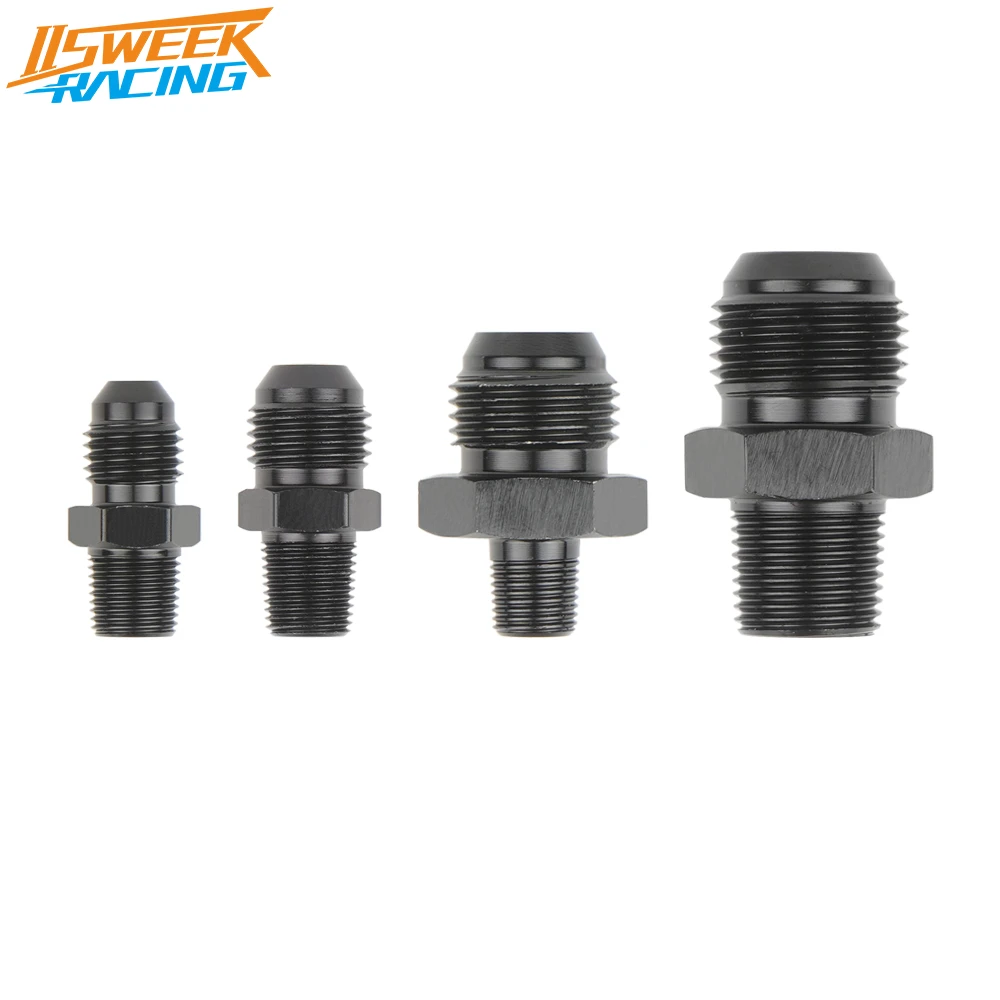 Universal Anodized black AN Male Flare to NPT Pipe Fitting Adapter Fuel Line Hose Fitting
