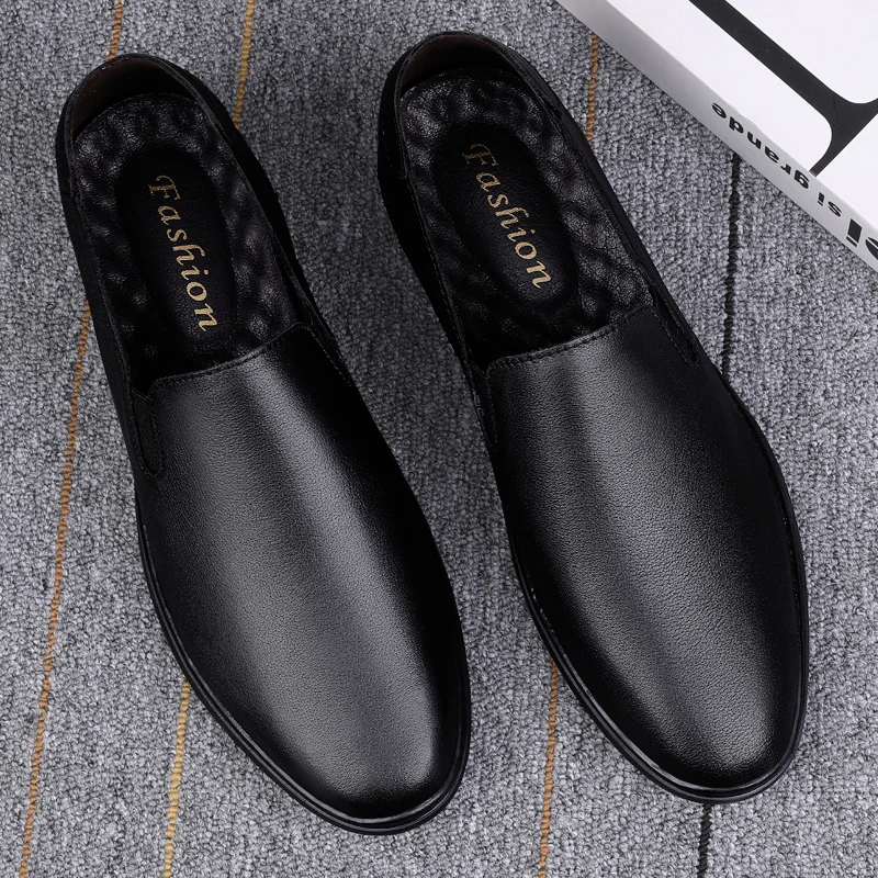 

Genuine Leather Men Casual Shoes Luxury Brand Shoes Breathable Slip on Lazy Driving Shoes High-end offce fashion shoes