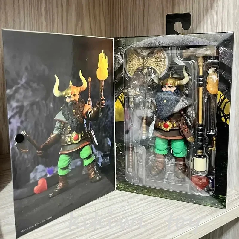 

Фигурка аниме Neca Dragon And Dungeon, оригинальный карликовый воин Elkhorn с подлинной этикеткой, ручная модель, экшн-фигурка из коллекции