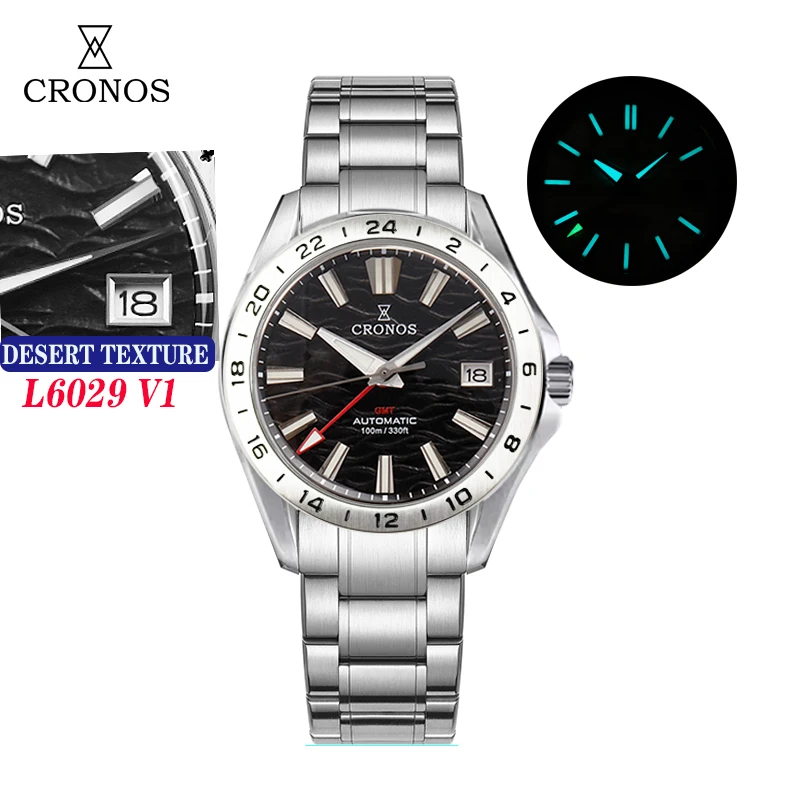 Cronos L6029 V2 GS Texture Dial Men Watch NH34 Automatic