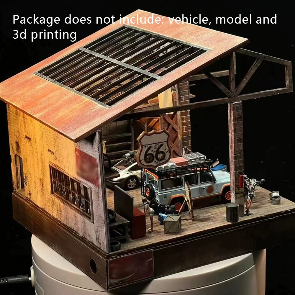 1:64 American Garage & Car Warehouse DIY Model Kit - Easy