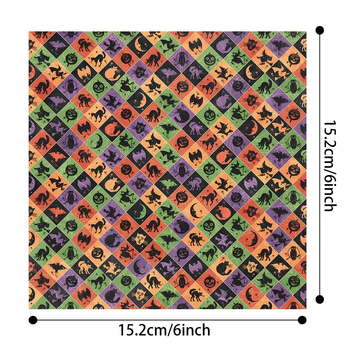 12Sheets Large Size Retro Charming Halloween Scrapbook Paper for Journaling DIY Arts Crafts
