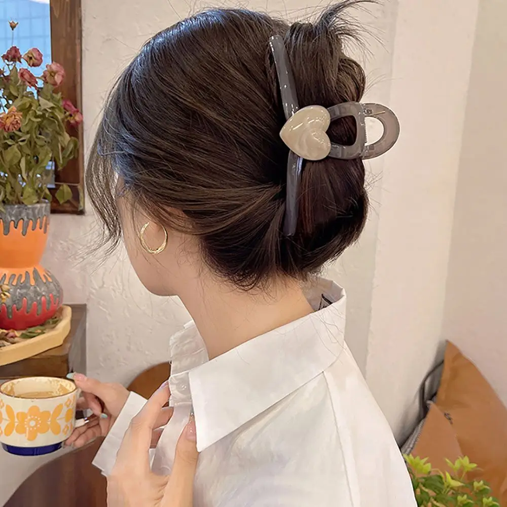 

Hairpin Fashion Girls Shark Clip Jelly Color Women Crab Clip Hair Accessories Love Hair Claw Korean Style Hair Clip
