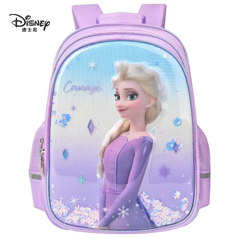 2022 Disney Frozen School Bag For Girls Elsa Anna Primary Student Shoulder Orthopedic Backpack Grade 1-5 Large Capacity Mochila
