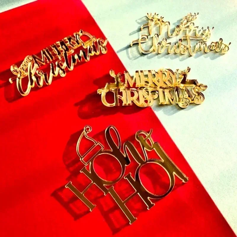 Cake Topper Cake Decorations Cake Toppers Bell Deer Gold Merry Christmas Cake Topper For Kids Gifts
