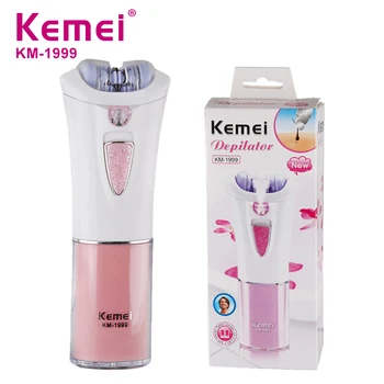 Kemei KM-1999 Depilatorio Elettrico Epilatore Femminile Donne Batteria A Secca Depilazione Per Il Viso Corpo Ascelle Ascelle Gamba Depilazione 1