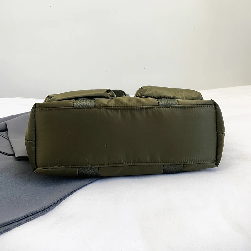 Wasserdichte Armee Grün Nylon Schulter Tasche Frauen Casual Große Kapazität Stoff Einkaufstasche Weiblichen Koreanischen Stil Y2k Trend Handtasche – Detail 12