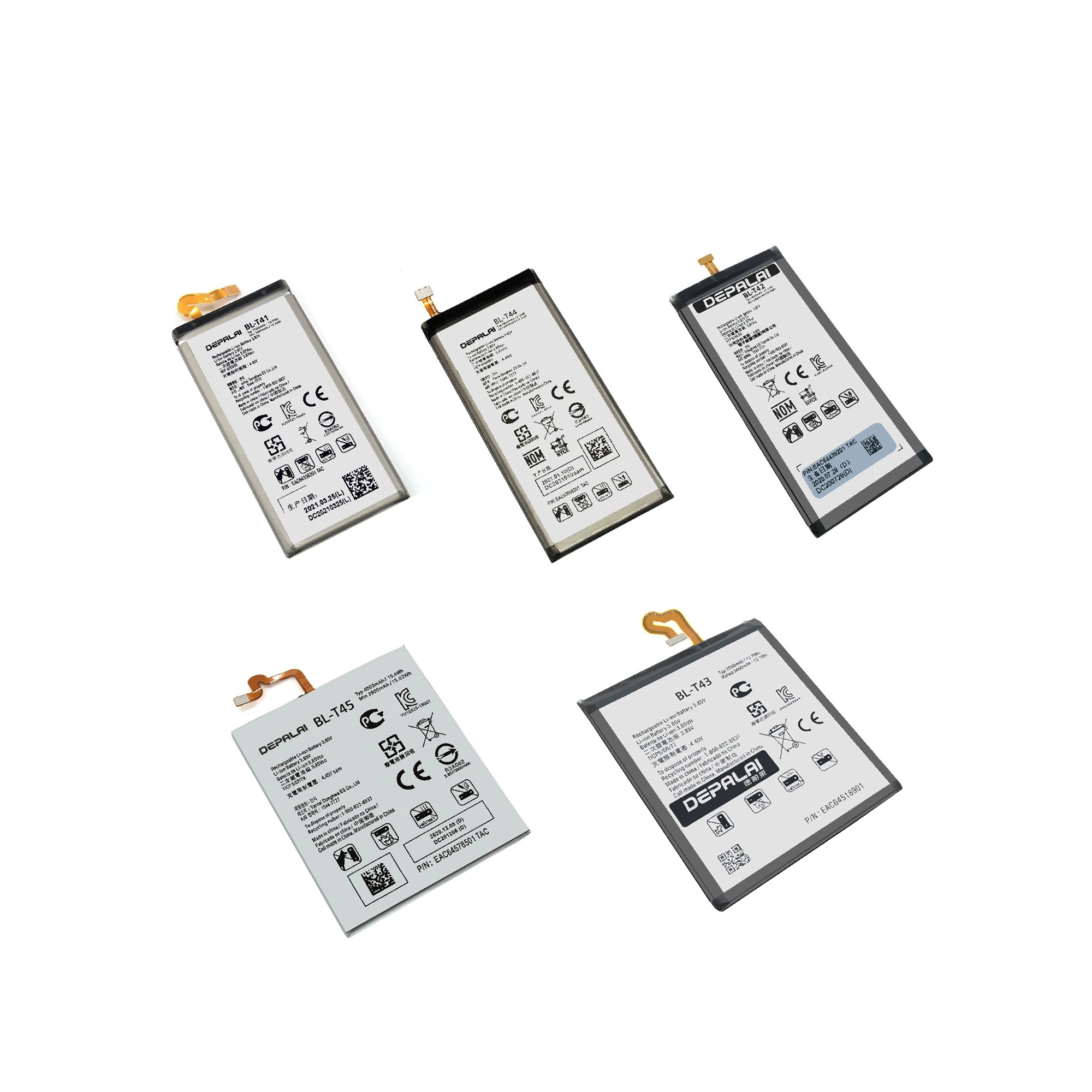 

BL-T41 BL-T42 BL-T43 BL-T44 BL-T45 Battery For LG G8 V50 ThinQ G8S Stylo5 K50S LMG820QM7 LM-V500 LM-G810 LMQ720PS Batteries
