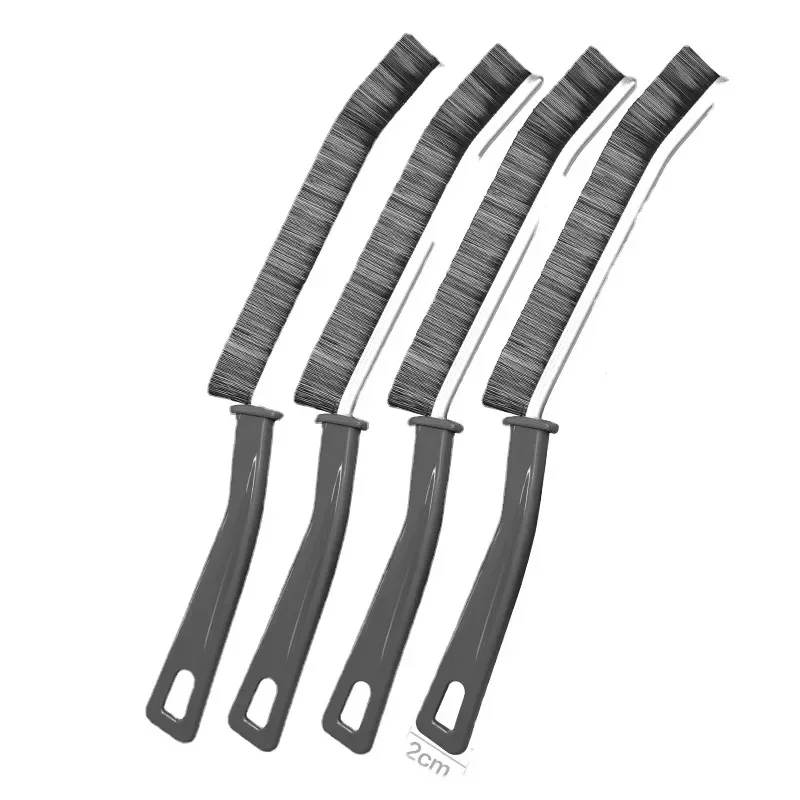 5 Spazzole Lunghe Per Pulizia Fessure E Fughe – Setole Dure, Manico Ergonomico, Per Bagno E Cucina - 2