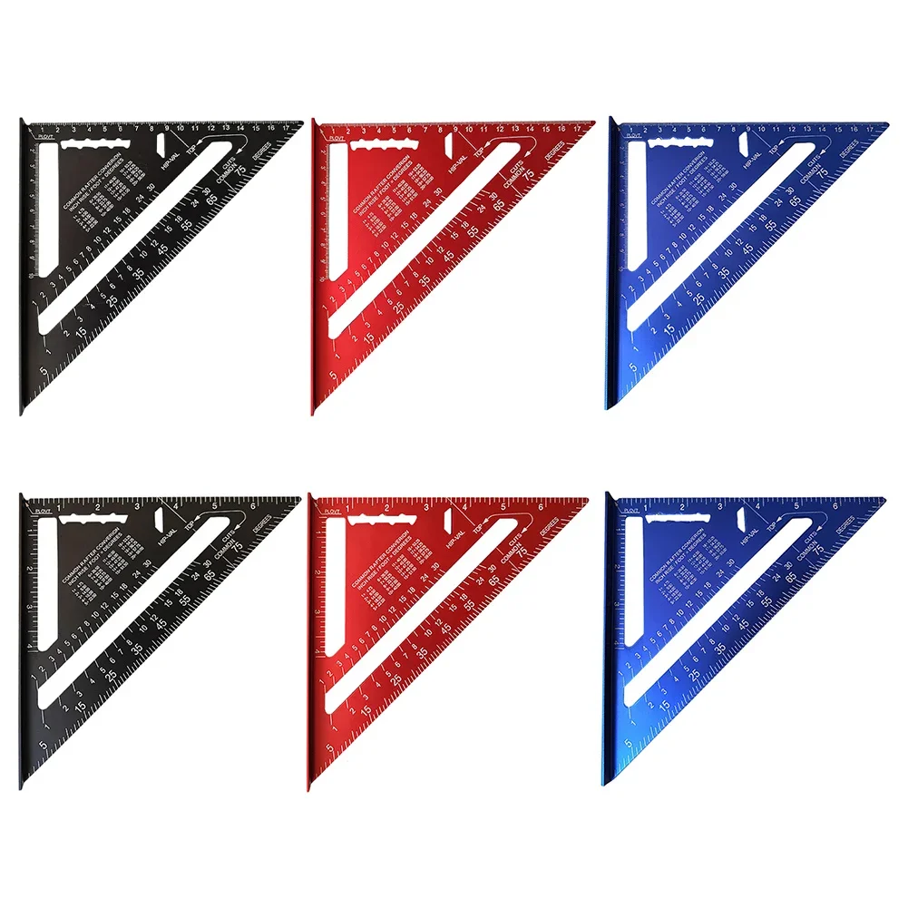 7 Inch Triangle Ruler Aluminum Alloy Speed ​​Square Angle Protractor High Precision Measuring Square Ruler Carpenter Tools