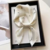 Luxury Brand 2024 Skinny Neckerchief Scarf For Women Satin Silk Ribbons Bandana Ladies Neck Tie Wrist Wrap Shawl Echarpe