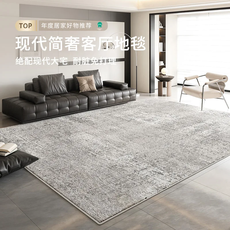 Washable and Wipeable Living Room Carpet Large Area Full Coverage Retro Waterproof Floor Mat for Bedroom Bedside 4