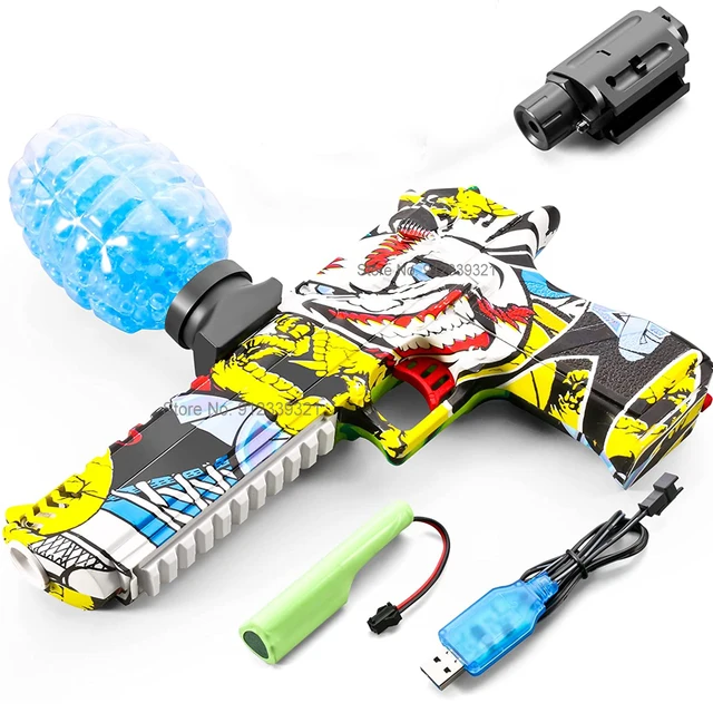 Hot AK47 Electric Gel Ball Blaster Rechargeable & Automatic Airsoft Pistol for Adults & Kids - Splatter Toy Gun with Water Beads 4