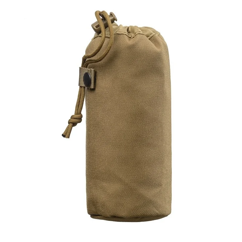 2 Soportes Para Botellas De Agua Tipo MOLLE - Nylon 1000D, Tamaño 24x10 Cm, Con Cordón Superior Y Malla, Perfectos Para Camping Y Outdoor