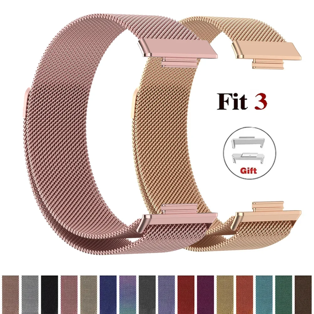 

Ремешок «Миланская петля» для Huawei Watch FIT 3, умный магнитный браслет из нержавеющей стали для Huawei fit3, ремешок для часов fit 2, аксессуары