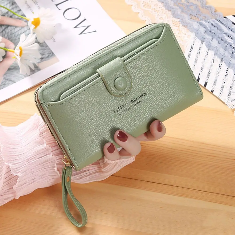 

Women PU Leather Phone Bag Card Holder Clutch Bag Long Wallets Coin Purse