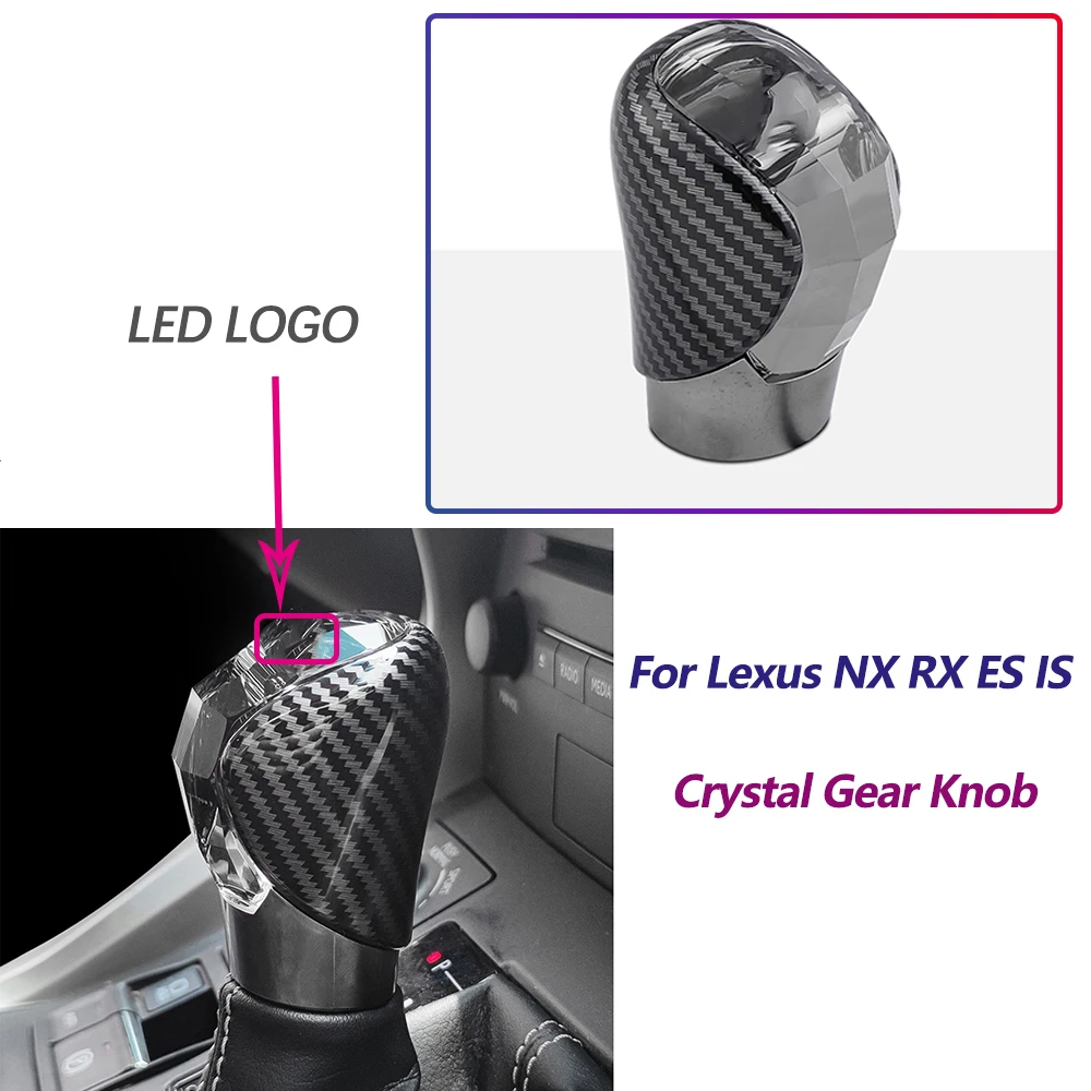 YIGONGZI Lexus ES用クリスタルギアシフトノブはNX RXカーアクセサリー