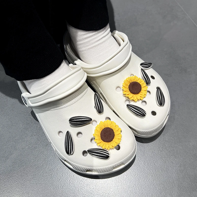 New Cutes Shoes Accessories DIY Creative Melon Sunflower