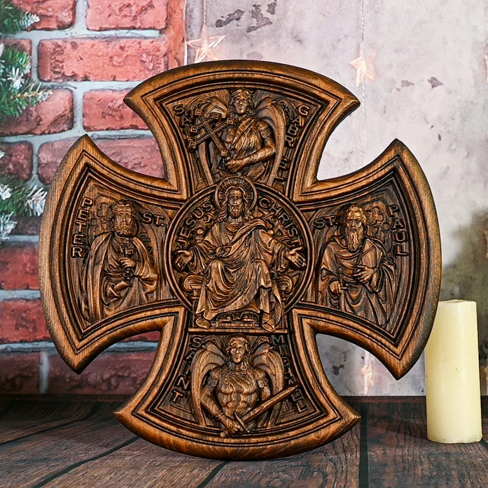 Иисус-и-Мария-из-троицы-деревянный-крест-католический-дом-декоративное-искусство-настенная-религия-с-Христом-подарок-настенная-подвесная-статуя