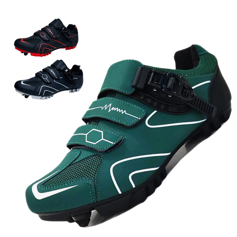 Cycling Shoes Mountain Bike Shoes Mens Cycling Shoes Quick Ratchet Buckle Compatible with SPD System Pedal for Indoor Outdoor Women MTB