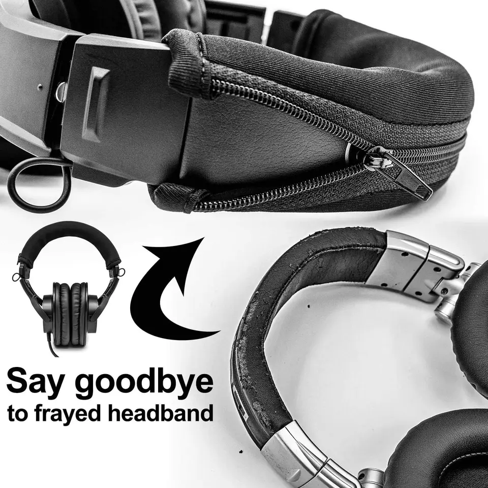 ATH M50X Hoofdband Cover Vervanging Hoofdband Protector Compatibel met Audio Technica M30 M40 M50 M50X M50S M40X M20X M30X Hoofdtelefoon (Zwart Geen Gereedschap Nodig