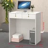 Reception Desk for Small Spaces, Modern Retail Counter Checkout, Front Counter Desk with Lockable Drawer, for Lobby,Beauty Salon 2