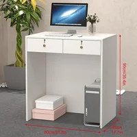 Reception Desk for Small Spaces, Modern Retail Counter Checkout, Front Counter Desk with Lockable Drawer, for Lobby,Beauty Salon 2