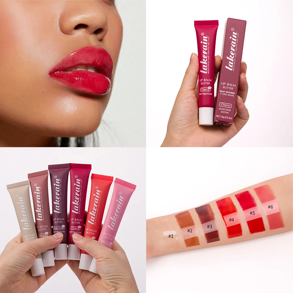 Lip balm Crystal Lip Balm Butter Moisturizing Lip Gloss Oil Jelly Lipgloss Liquid Lipstick Tint Brown Sugar Cherry Pink Lips Makeup