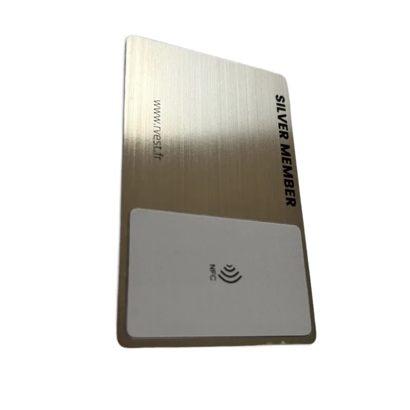 무광 블랙 / 화이트 / 골드 / 실버 / 브러시드 블랙 NFC 메탈 디지털 명함 블랭크 13.56MHz 비접촉식 NFC 명함