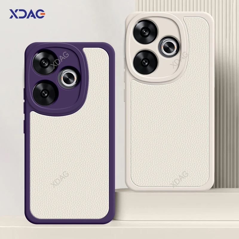 

Lamb Skin Square Phone Case for Xiaomi Redmi Turbo 3 Turbo3 5G High Qualtiy Soft Original Lens Protection Back Cover Accessories